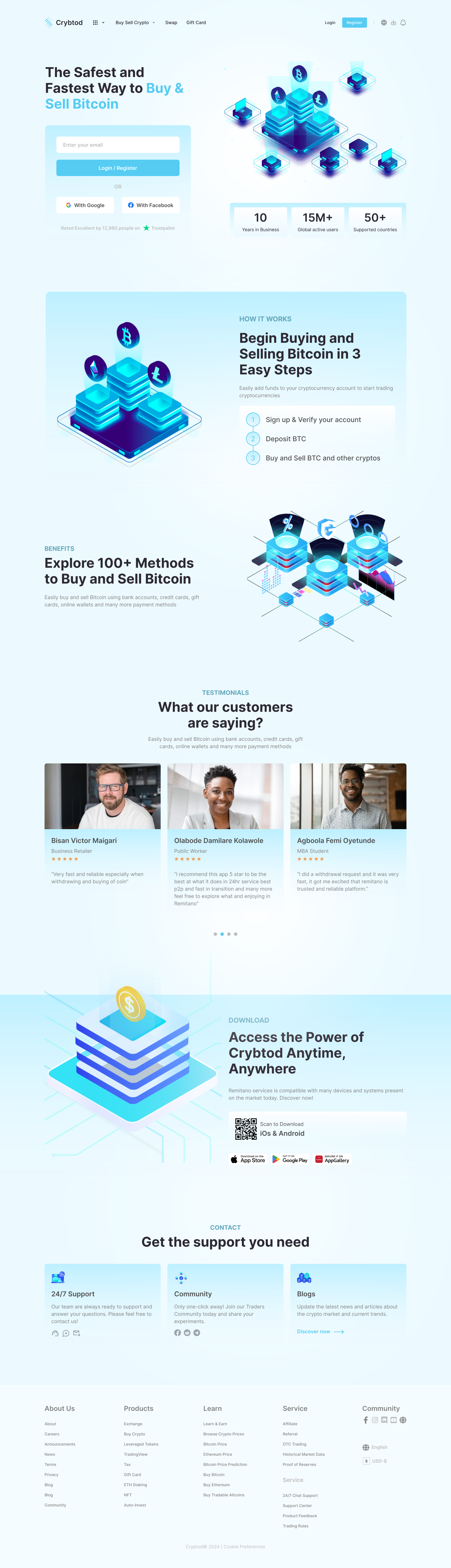 Crypto Landing page.