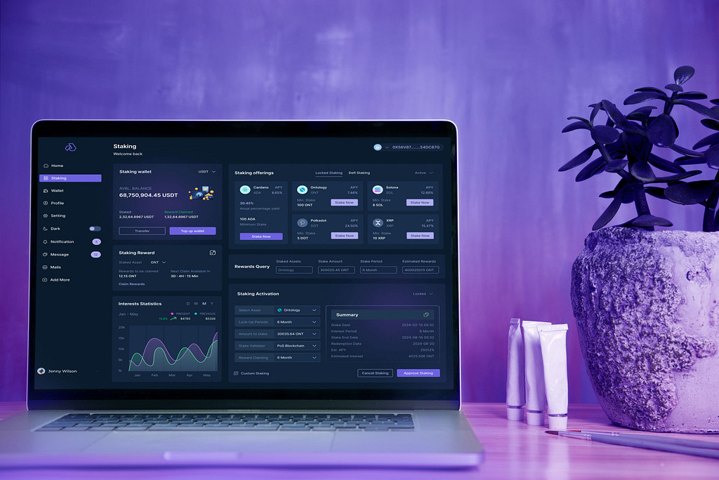 Crypto Staking Web Application (Dashboard)