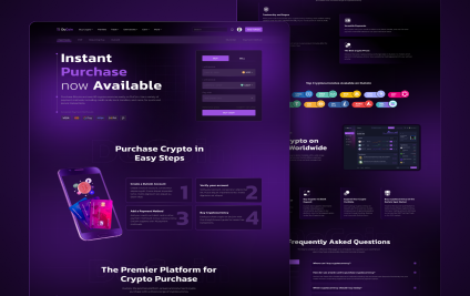 Crypto Website Design | Cryptocurrency Landing Page.