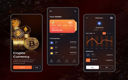 Cryptocurrency Mobile App Design