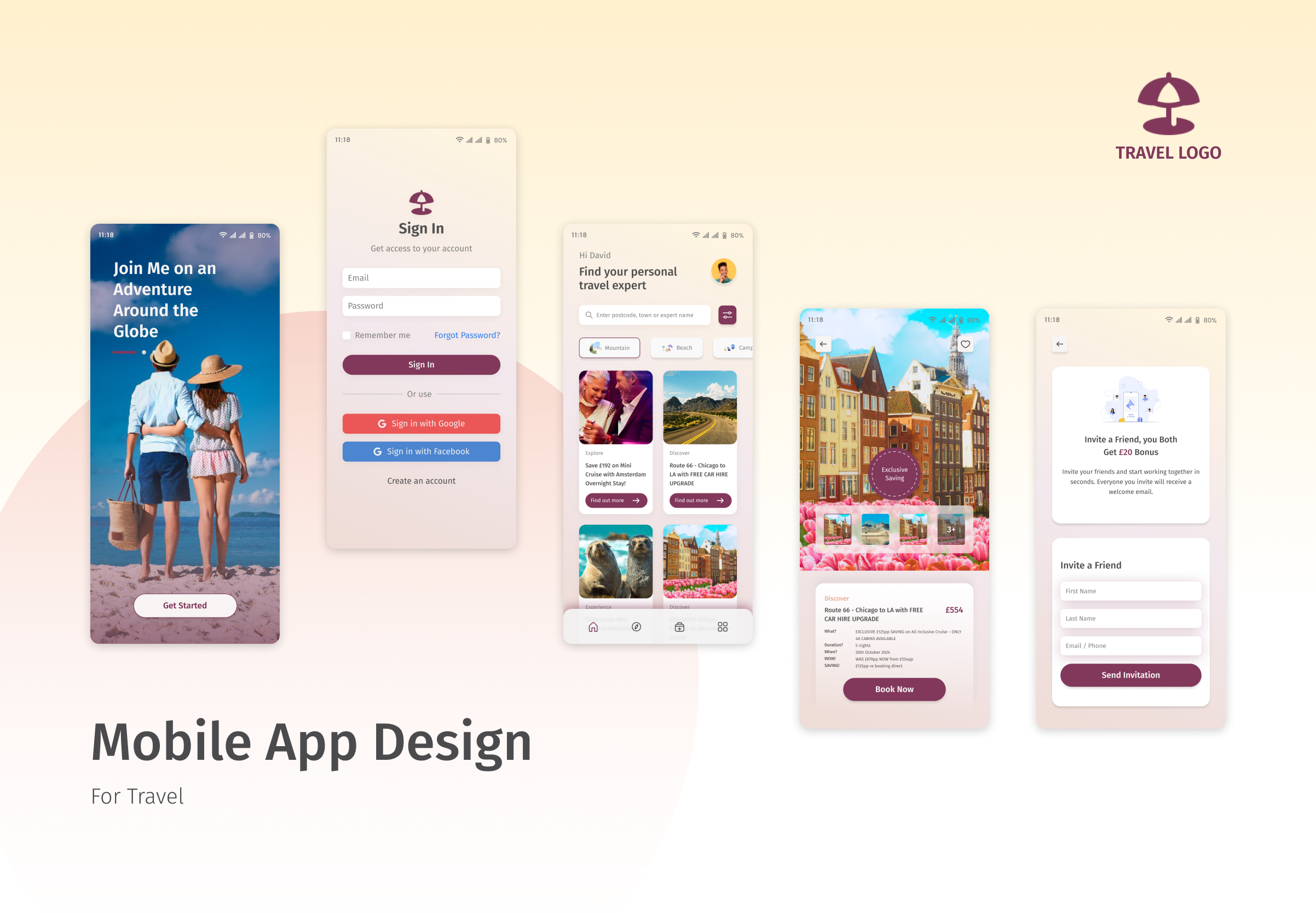 Mobile App Design for Travel